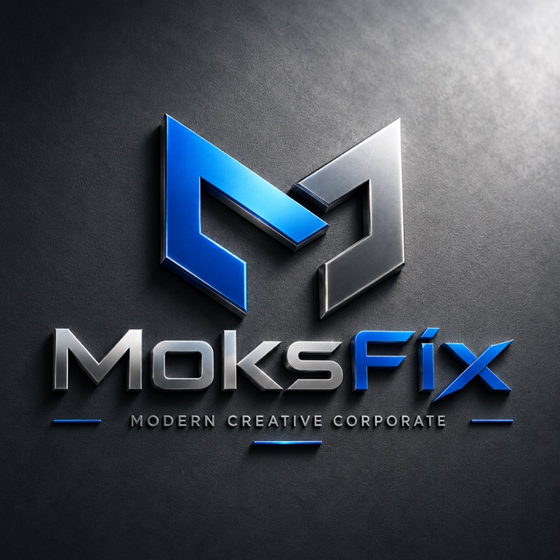 MoksFix 3D brand mark